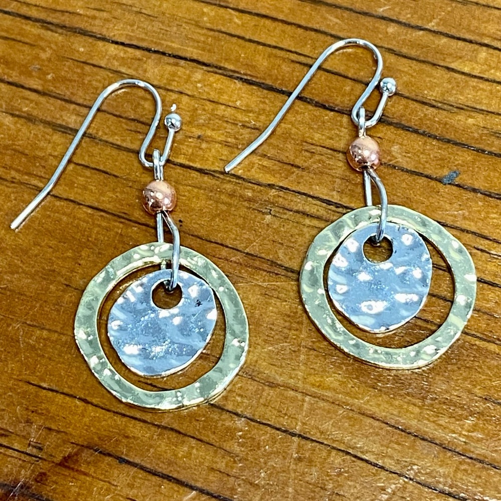 Hammered Dangle Earrings
